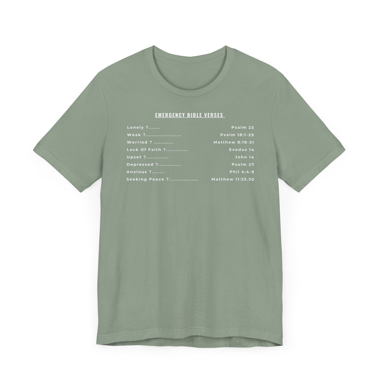 Emergency Verses  Unisex Short Sleeve Tee