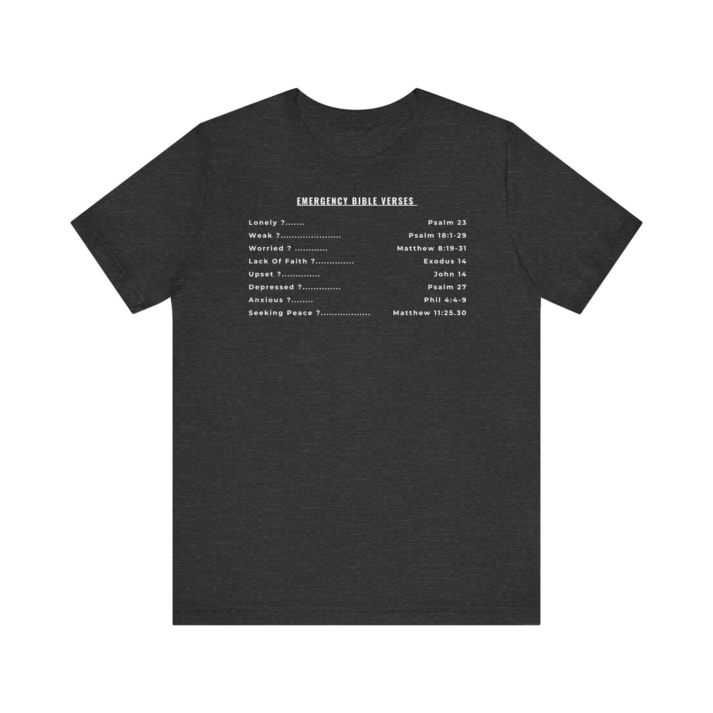 Emergency Verses  Unisex Short Sleeve Tee